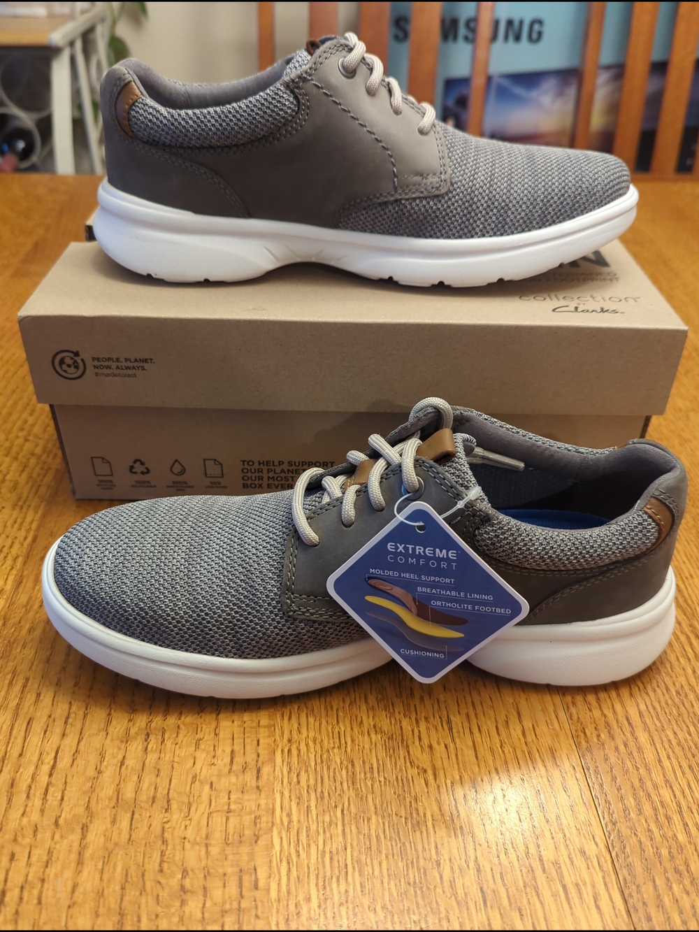Clarks │Mens │Bradley Lane Sneaker │Dark Gray │Size 8 M│ New in Box